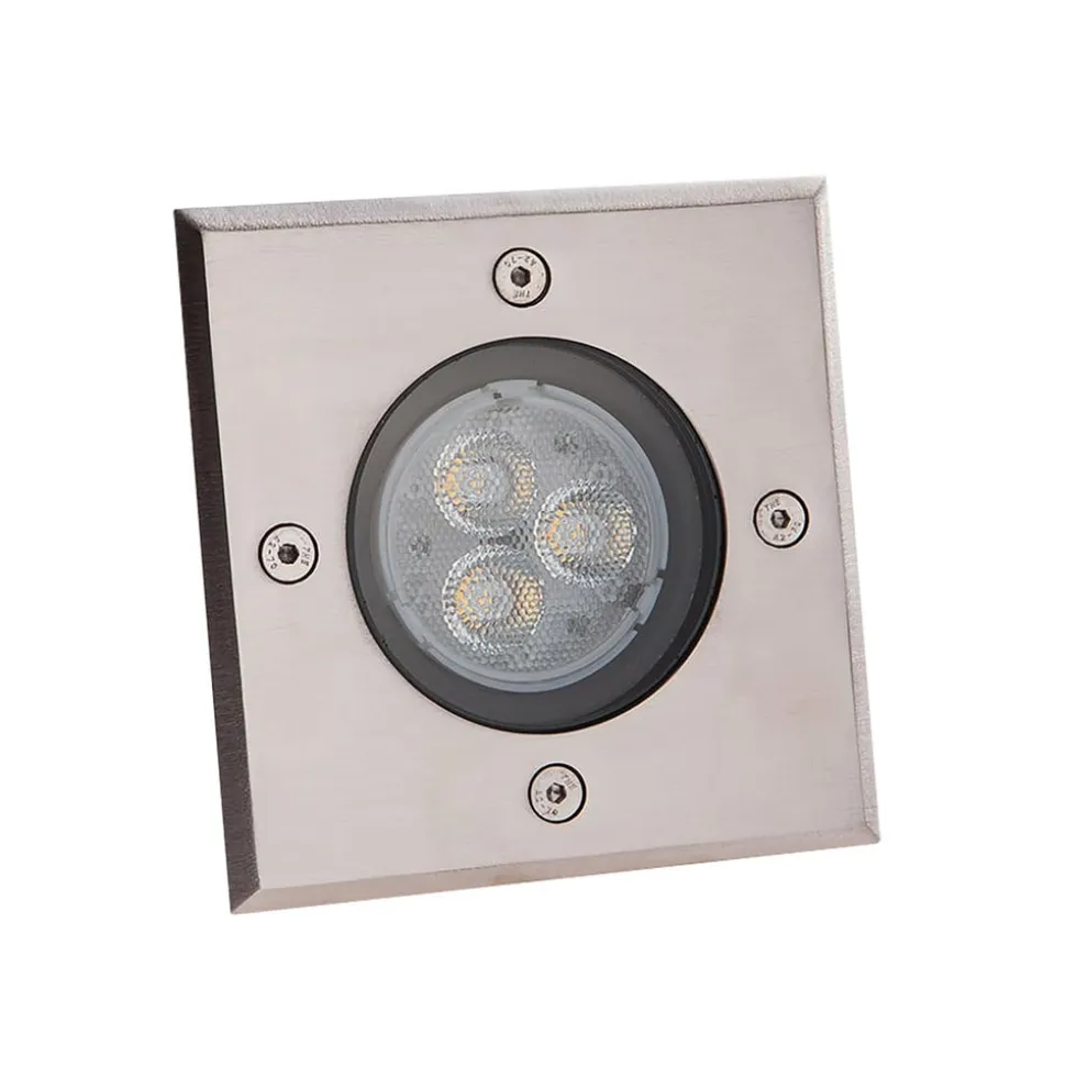 Lucande LED nedgravningslampe Ava, 12 cm x 12 cm, IP67