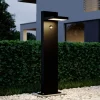 Lucande LED pullert Silvan, 65 cm, sensor, antracit