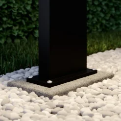 Lucande LED pullert Silvan, 65 cm, sensor, antracit