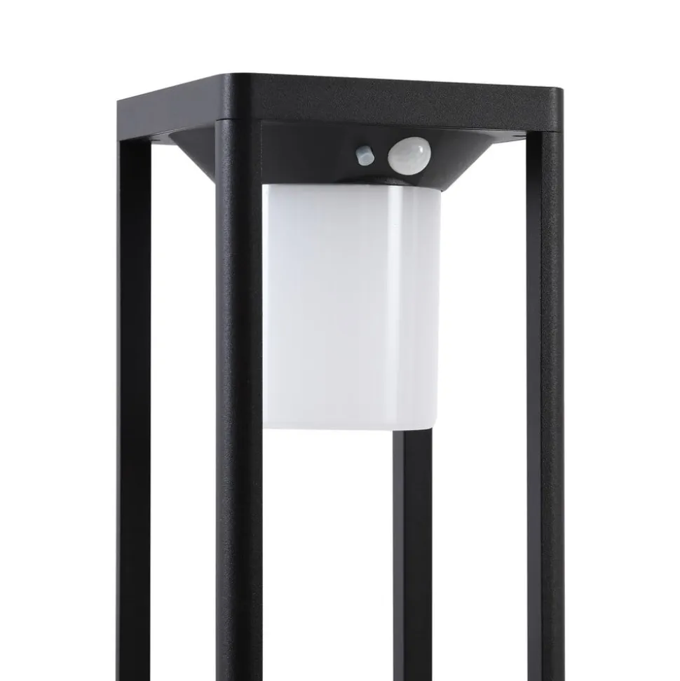 Lucande LED solcelle stibelysning Nilea, 50 cm, sort, sensor
