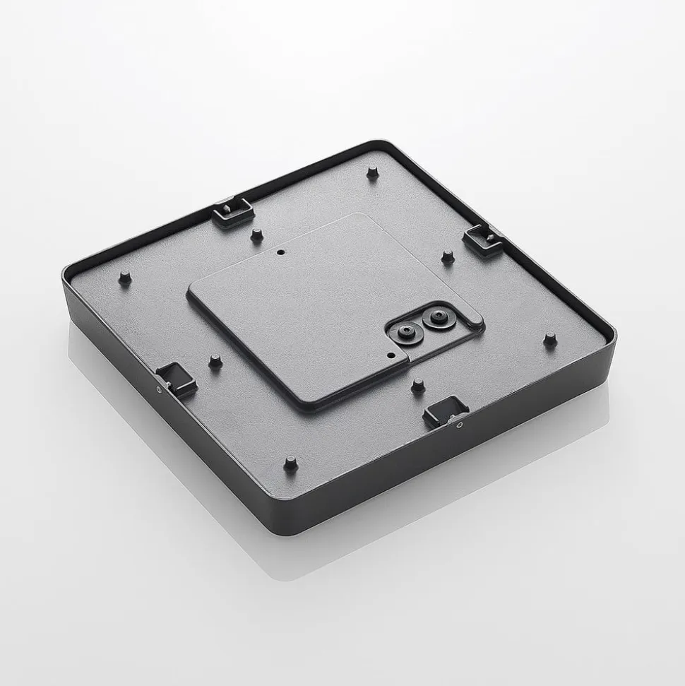 Lucande LED udendørs loftlampe Sora, kantet, sensor, IP54