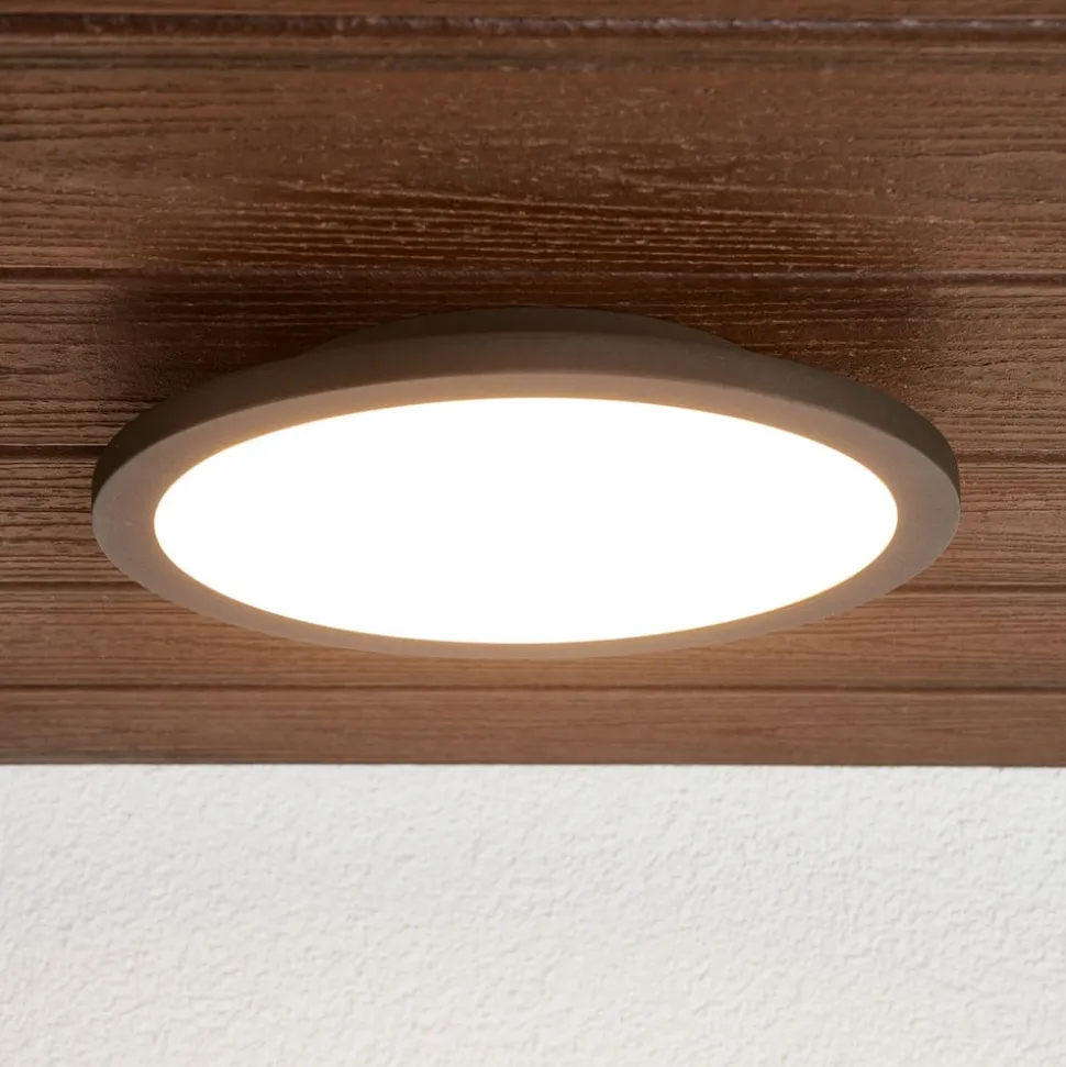 Lucande LED udendørs loftlampe Malena, bevægelsessensor, IP65