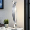 Lucande LED-bordlampe Marija, sølvfarvet, dæmpbar, 62 cm