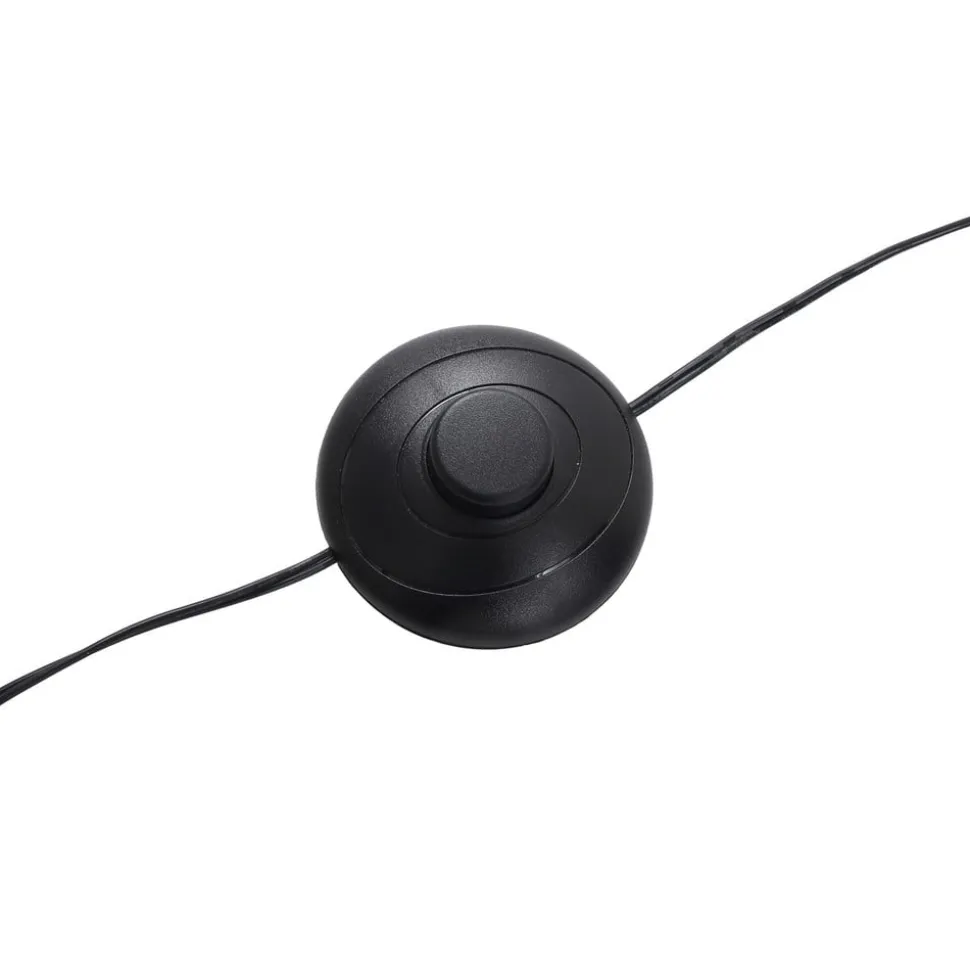 Lucande LED-buelampe Boga, sort, metal, dæmpbar