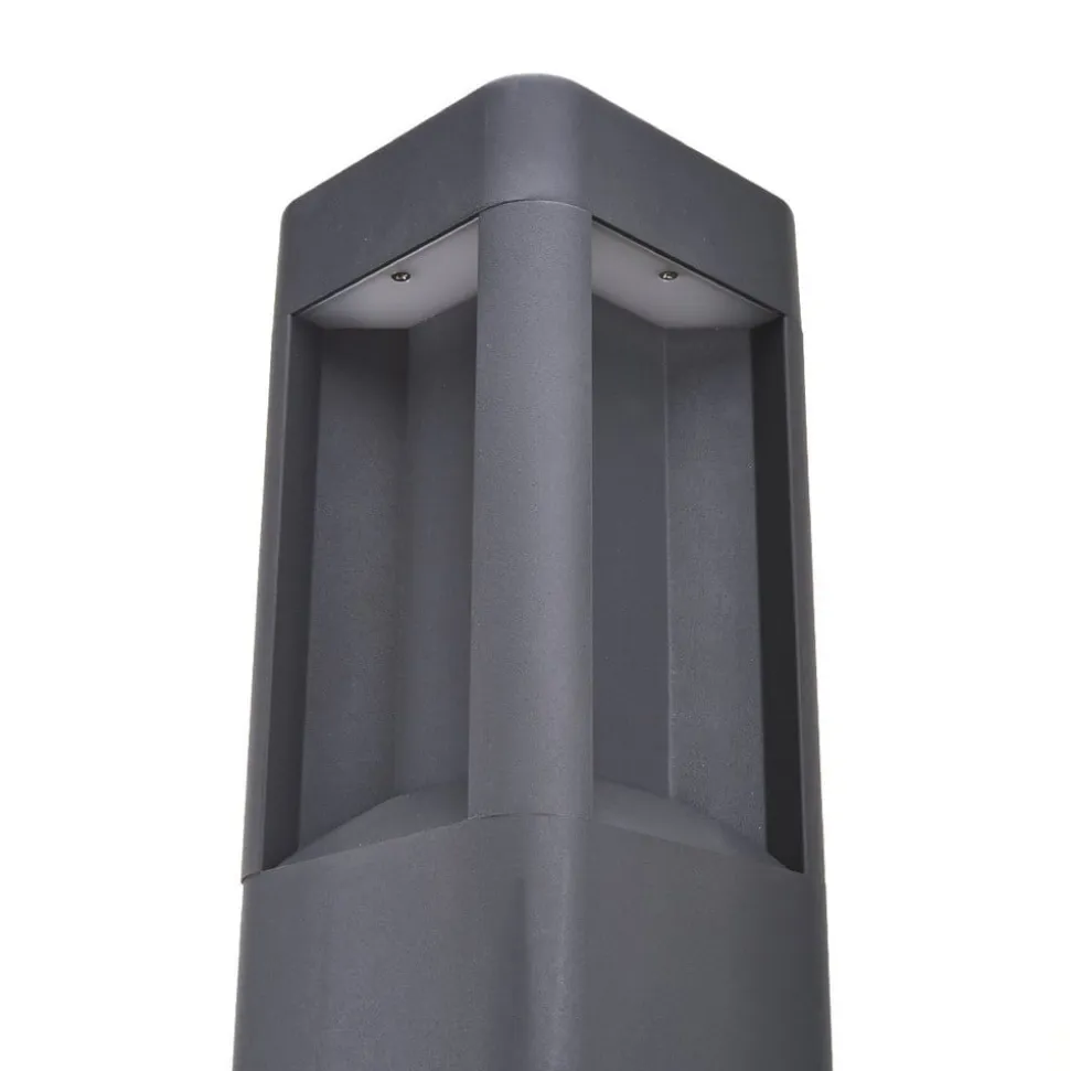 Lucande LED-gadelampe Annika, antracit, metal, 80 cm