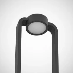 Lucande LED-gadelampe Belna, 100 cm, antracit, beton, IP65