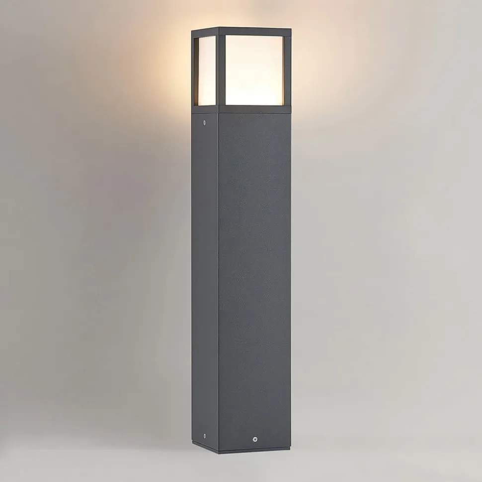 Lucande LED-gadelampe Dewari, 65 cm, mørkegrå, IP54