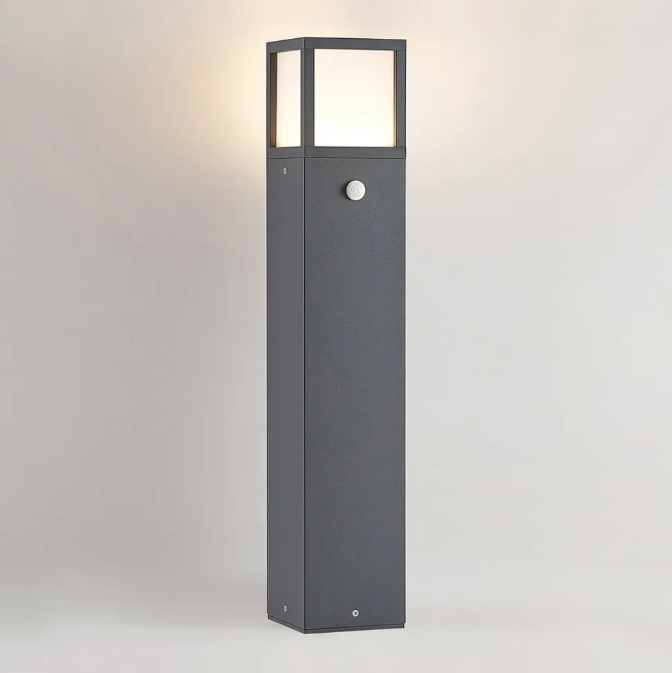Lucande LED-gadelampe Dewari, bevægelsessensor, 65 cm, IP54