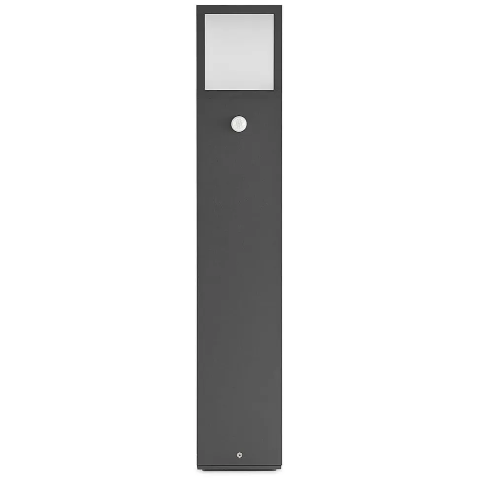 Lucande LED-gadelampe Dewari, bevægelsessensor, 65 cm, IP54
