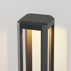 Lucande LED-gadelampe Fery, antracit, metal, 80 cm, IP65