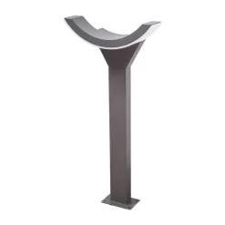 Lucande LED-gadelampe Halv, 60 cm, antracit, metal, IP54