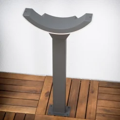Lucande LED-gadelampe Halv, 60 cm, antracit, metal, IP54