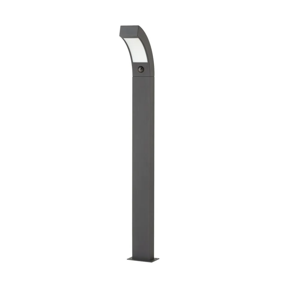 Lucande LED-gadelampe Lennik, sensor, 100 cm, antracit