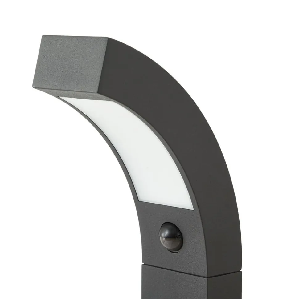 Lucande LED-gadelampe Lennik, sensor, 100 cm, antracit