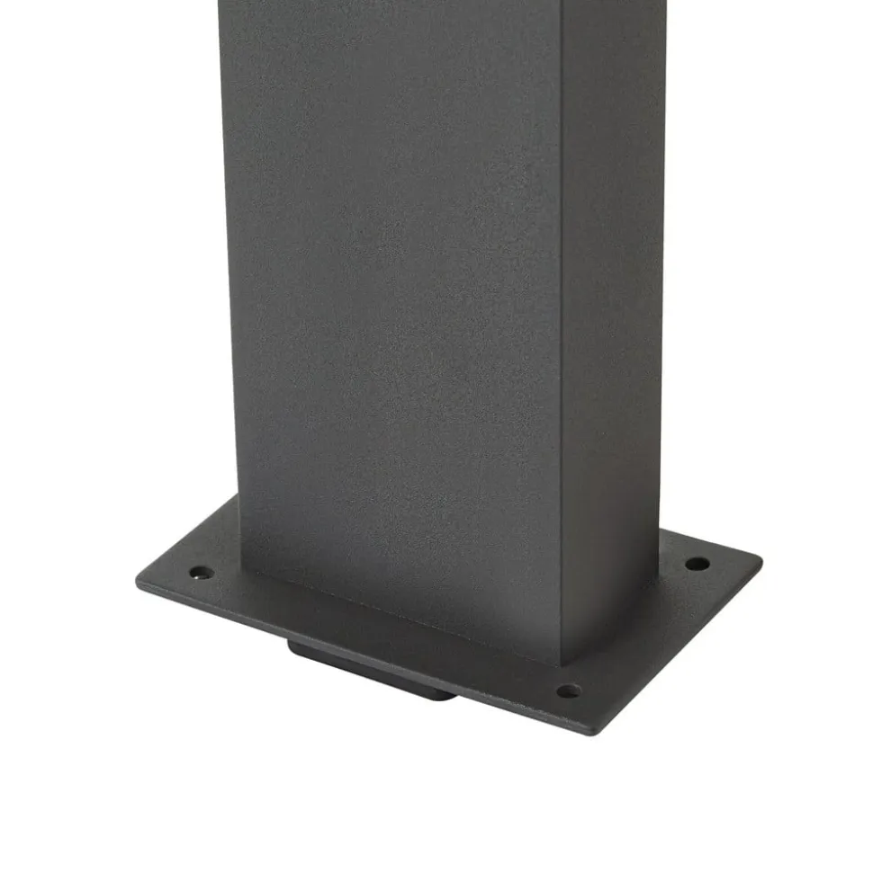 Lucande LED-gadelampe Lennik, sensor, 100 cm, antracit