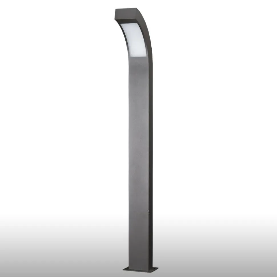 Lucande LED-gadelampe Lennik, 100 cm, antracit, metal