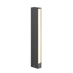 Lucande LED-gadelampe Lirka, 2 lyskilder, grå, metal, 60 cm