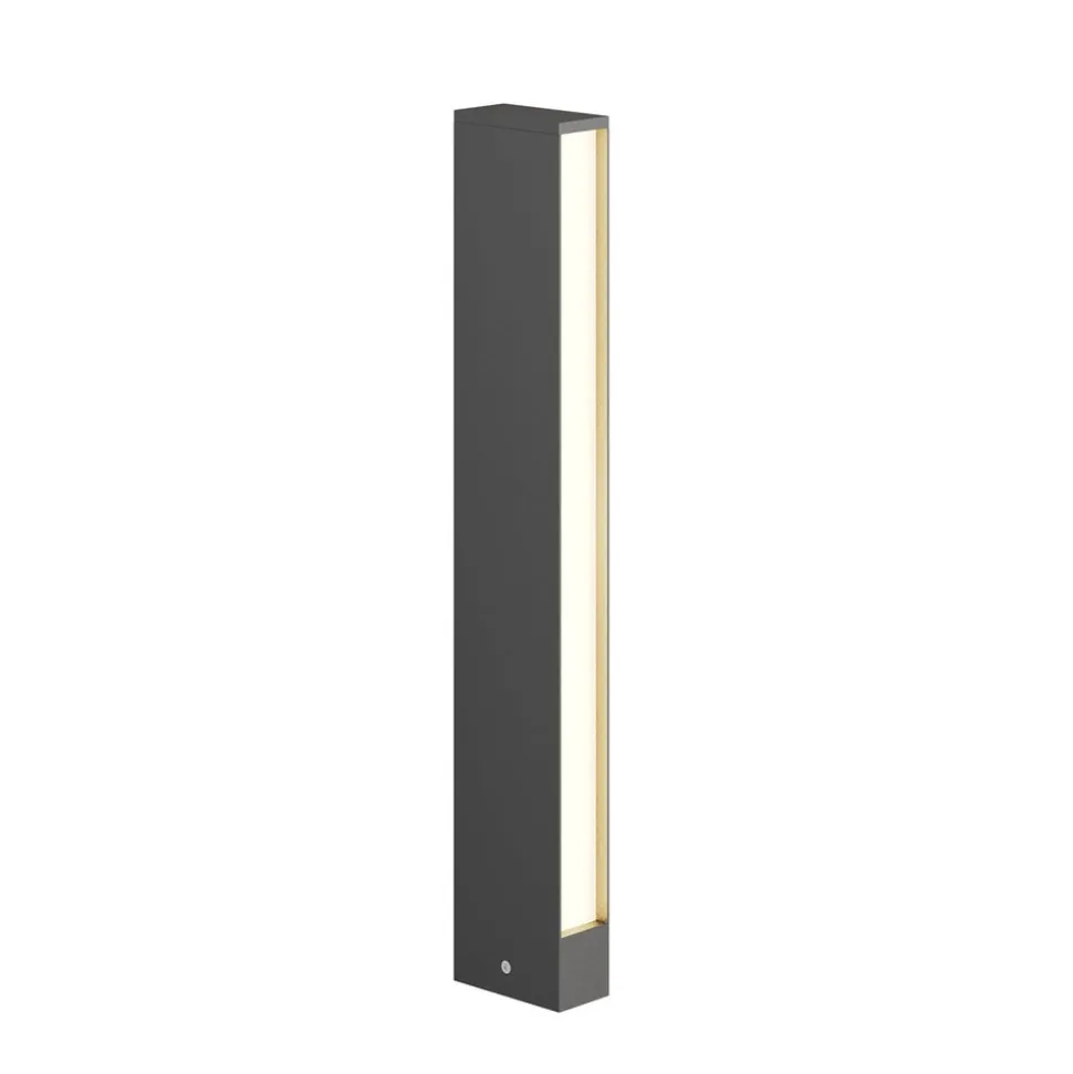 Lucande LED-gadelampe Lirka, 2 lyskilder, grå, metal, 60 cm