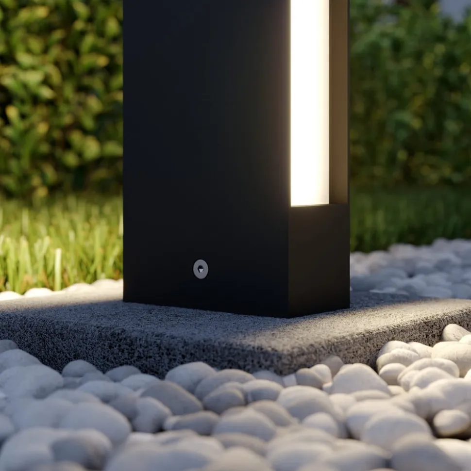 Lucande LED-gadelampe Lirka, 2 lyskilder, grå, metal, 60 cm
