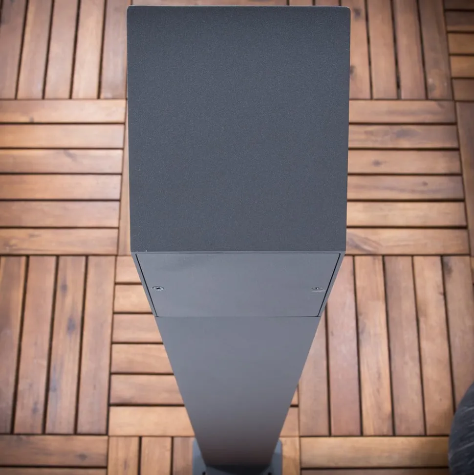 Lucande LED-gadelampe Nevio, sensor, 100 cm, antracit