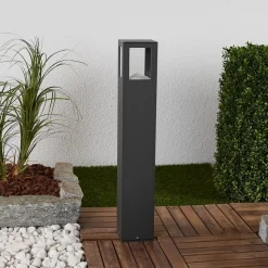 Lucande LED-gadelampe Nicola, 65 cm, antracit, P54
