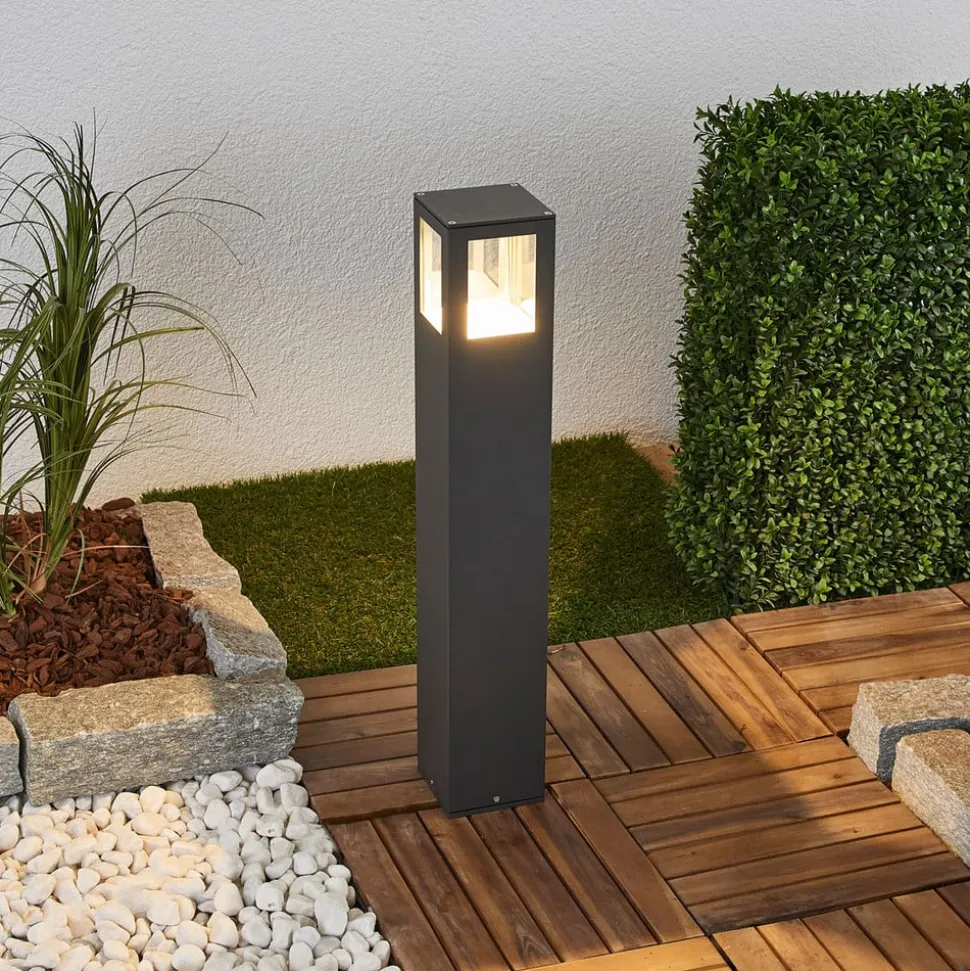 Lucande LED-gadelampe Nicola, 65 cm, antracit, P54