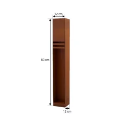 Lucande LED-gadelampe Oxido, rustfarvet, cortenstål