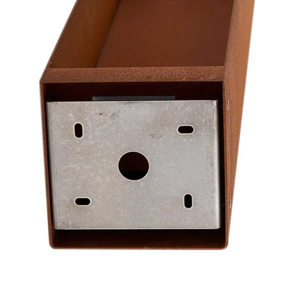 Lucande LED-gadelampe Oxido, rustfarvet, cortenstål