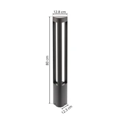 Lucande LED-gadelampe Pirron, 80 cm, trekantet, IP54