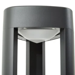 Lucande LED-gadelampe Pirron, højde 80 cm, stikkontakt, IP54
