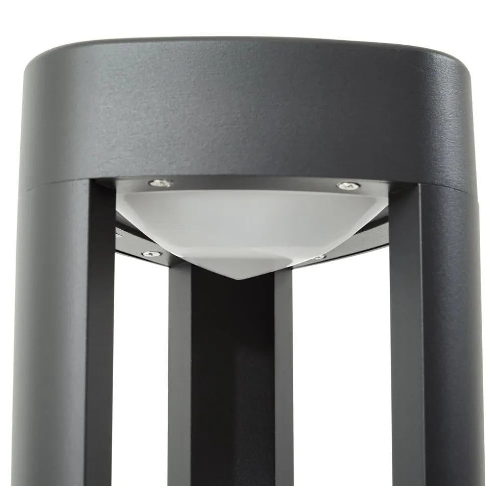Lucande LED-gadelampe Pirron, højde 80 cm, stikkontakt, IP54