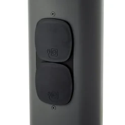 Lucande LED-gadelampe Pirron, højde 80 cm, stikkontakt, IP54