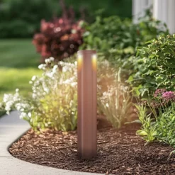 Lucande LED-gadelampe Raiku, rustfarvet, aluminium, 65 cm