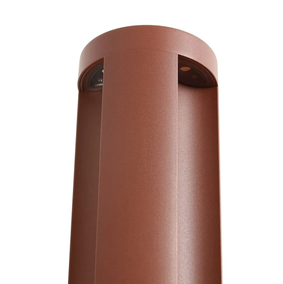 Lucande LED-gadelampe Raiku, rustfarvet, aluminium, 65 cm