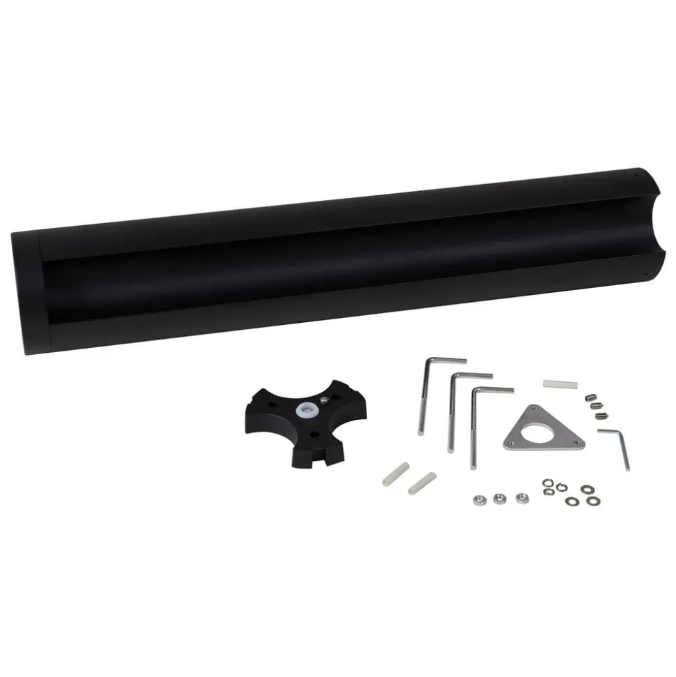 Lucande LED-gadelampe Raiku, sort, aluminium, 65 cm