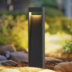 Lucande LED-gadelampe Tavion, 60 cm, antracit, IP65