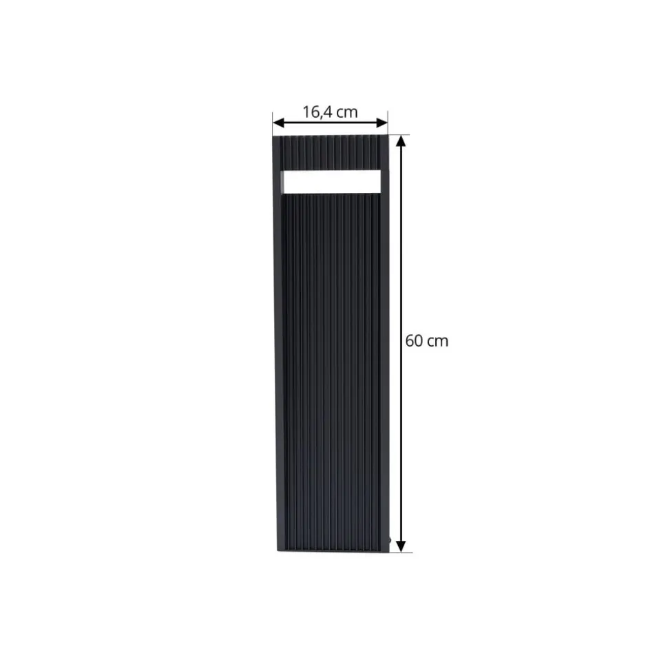 Lucande LED-gadelampe Tavion, 60 cm, antracit, IP65