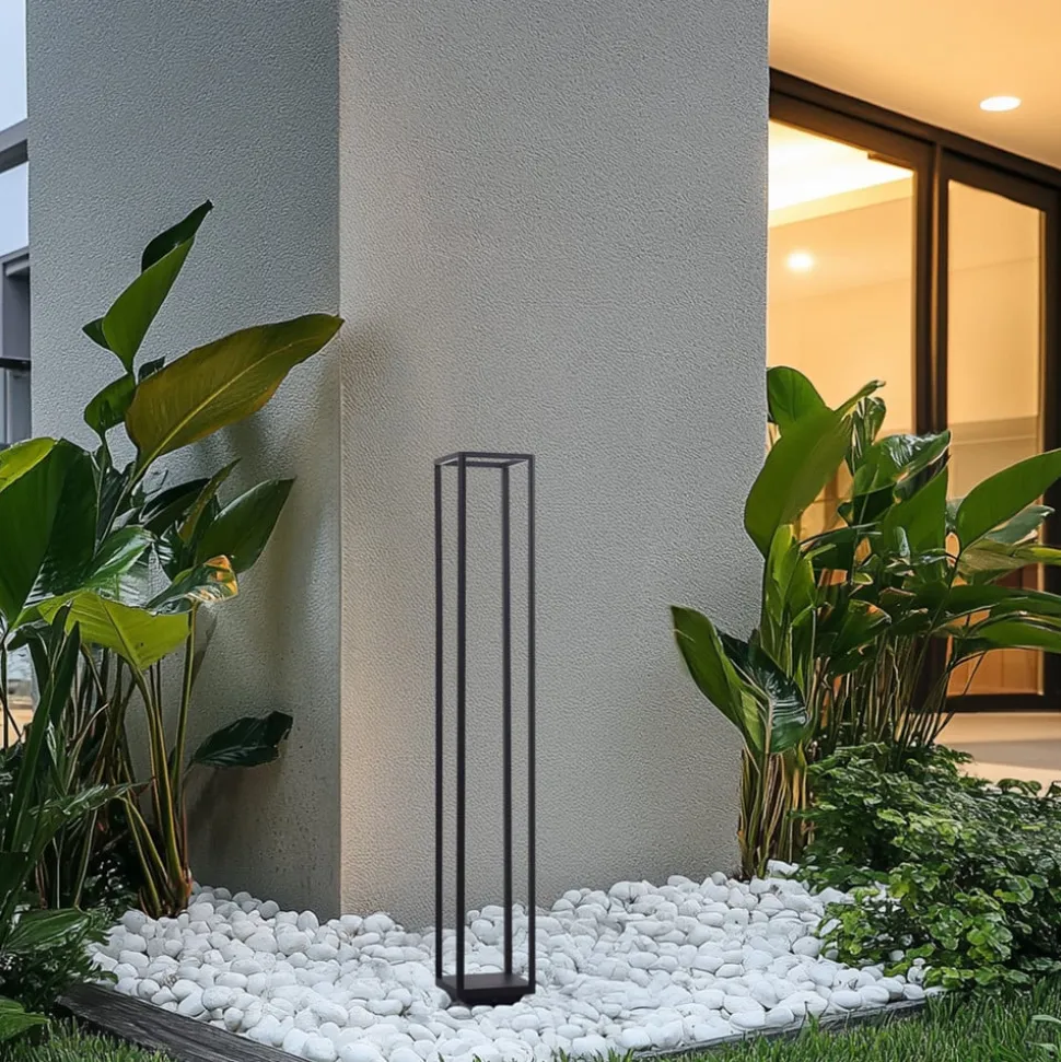 Lucande LED-gadelampe Thorvid, højde 120 cm, sort