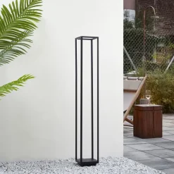 Lucande LED-gadelampe Thorvid, højde 120 cm, sort