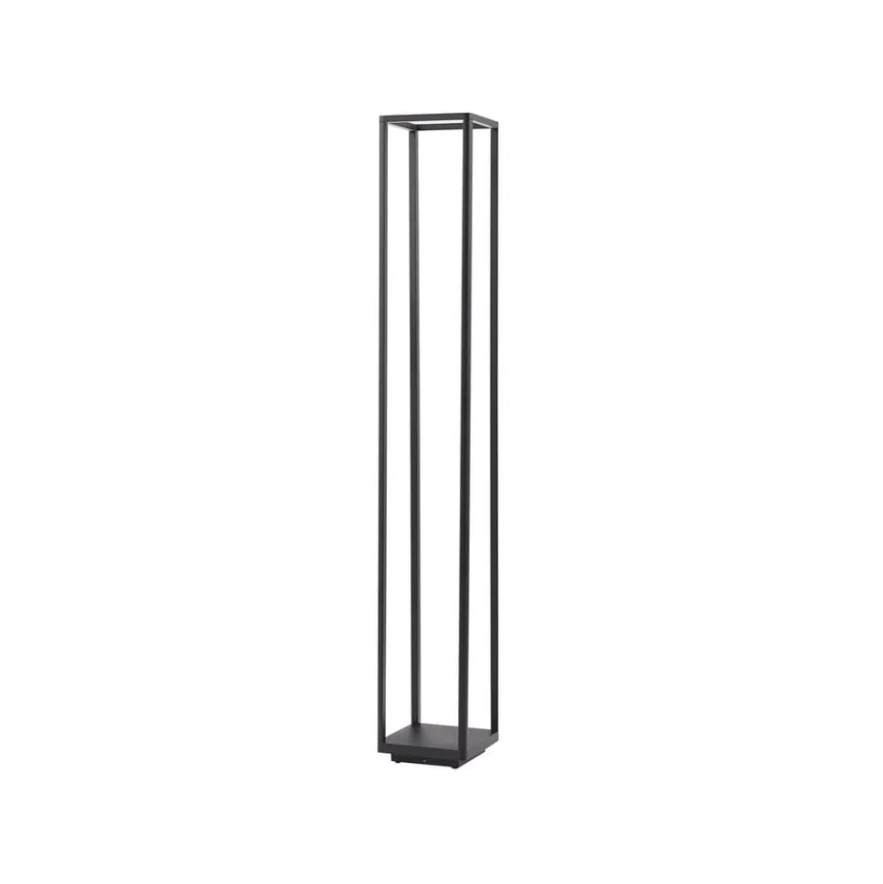 Lucande LED-gadelampe Thorvid, højde 120 cm, sort