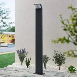 Lucande LED-gadelampe Tinna, 100 cm, antracit, IP65