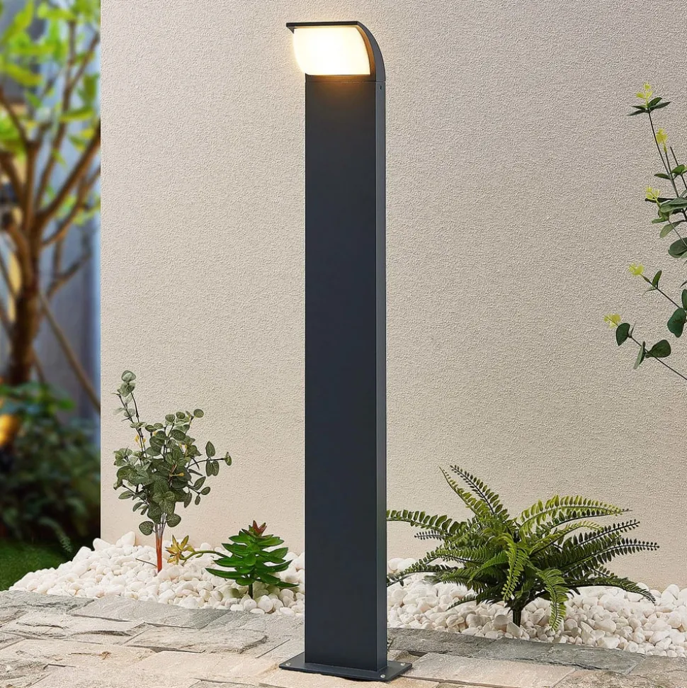 Lucande LED-gadelampe Tinna, 80 cm, antracit, IP65