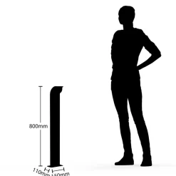 Lucande LED-gadelampe Tinna, 80 cm, antracit, IP65