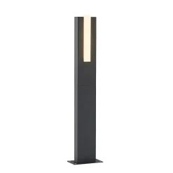 Lucande LED-gadelampe Virgalia, 65 cm, IP65, antracit