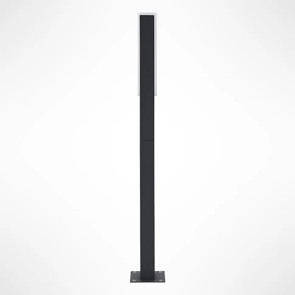 Lucande LED-gadelampe Virgalia, 65 cm, IP65, antracit