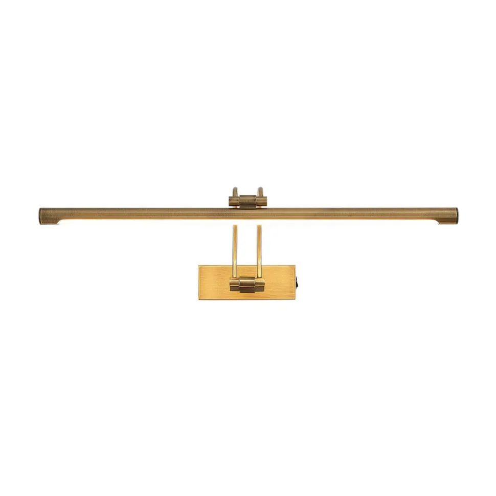 Lucande LED-gallerilampe Dimitrij, buet, messing, metal