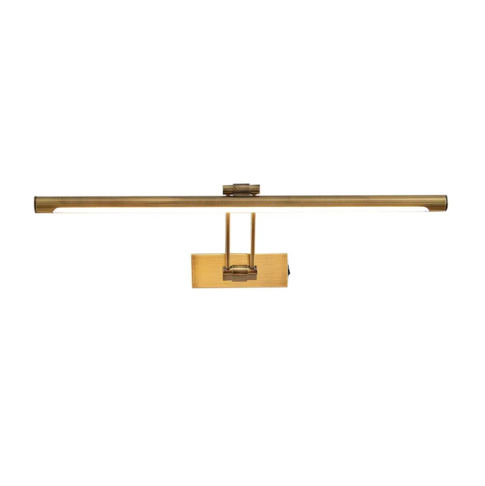 Lucande LED-gallerilampe Dimitrij, messing, metal, 54 cm