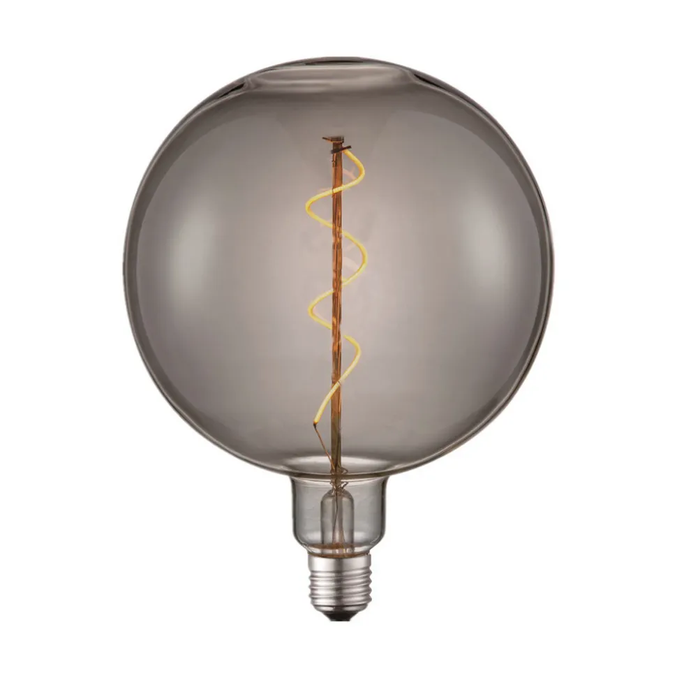 Lucande LED-Globe E27 Ø 18 cm 4 W 1800 K, røgfarvet