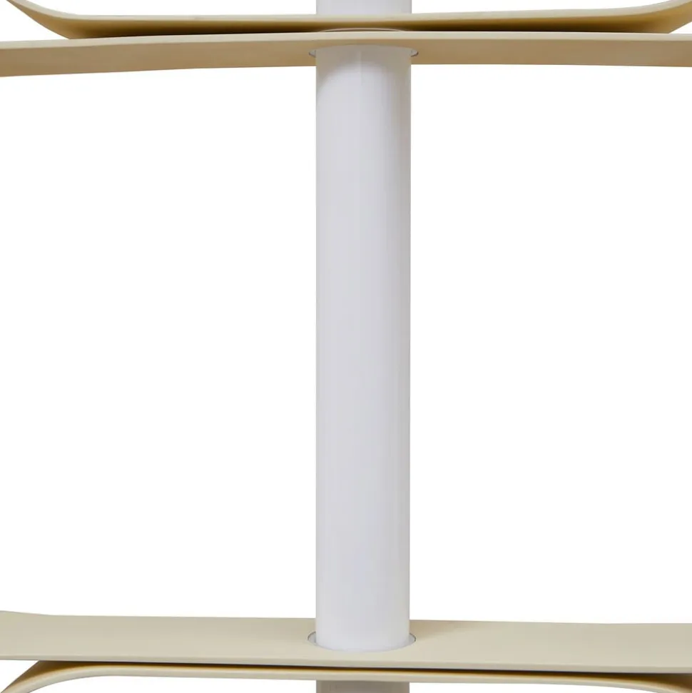 Lucande LED-gulvlampe Audrina, beige, metal, dæmpbar