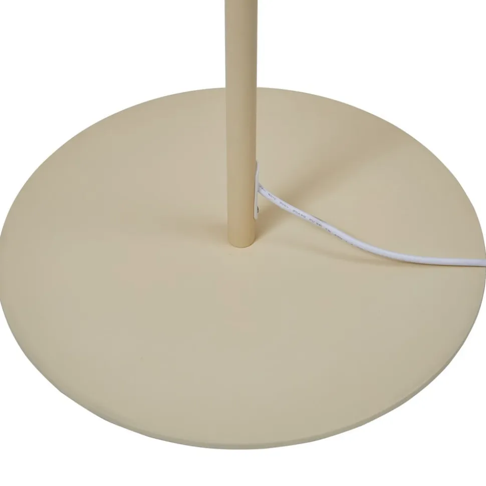 Lucande LED-gulvlampe Audrina, beige, metal, dæmpbar